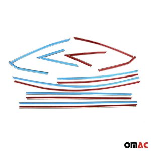 Ford Focus Window Trim - Omac - S.Steel - Gloss Dark - '12-'18